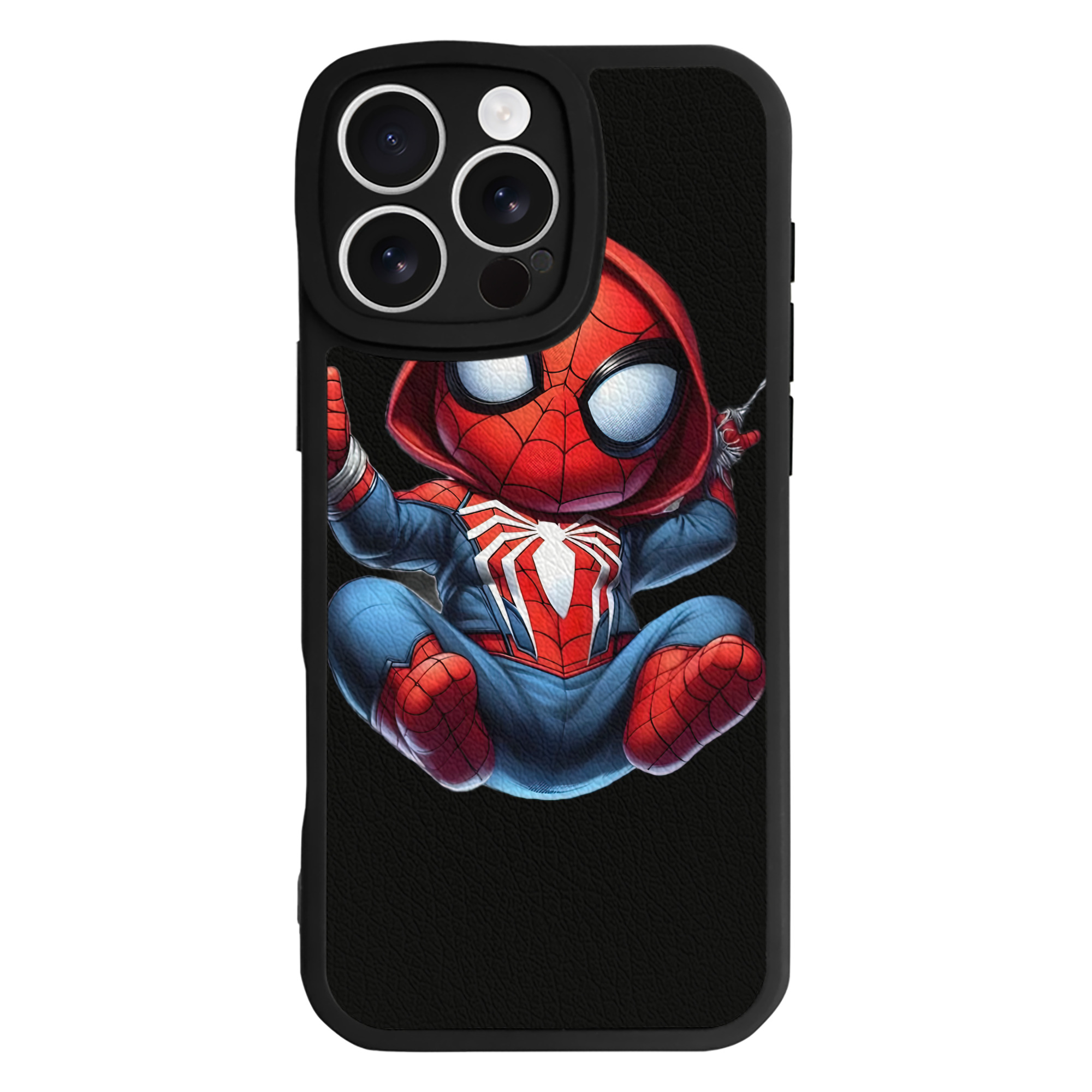 Spider Man スパイダーマン 【iPhone 16シリーズ対応】シリコンスマホケース（レザー調） 材質：シリコン